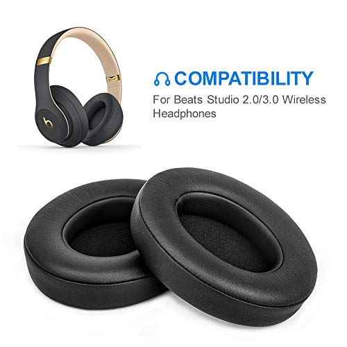 Product Cover Beats Studio Replacement Ear Pads by Link Dream - Replacement Ear Cushions Kit Memory Foam Earpads Cushion Cover for Beats Studio 2.0 Wired/Wireless B0500 / B0501 & Beats Studio 3.0, 2 Pieces