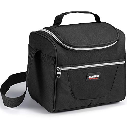 Product Cover Insulated Lunch Bag Reusable Lunch Box Cooler Large Lunch Organizer Bento Bag Lunch Tote for Adults Men Women Office Picnic School Work with Adjustable Strap and Zip Closure