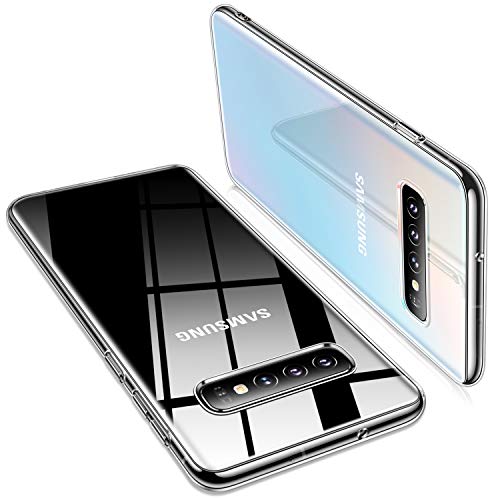 Product Cover TORRAS Crystal Clear Galaxy S10+ Plus case 6.4 inch, Ultra Thin Slim Fit Flashy Edge Case Soft TPU Cover for Samsung Galaxy S10 Plus, Glossy Clear