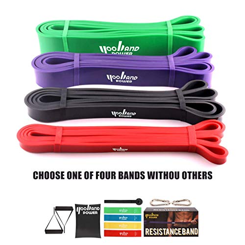 Product Cover Yooband power Pull Up Resistance Assistance Exercise Bands, Heavy Duty Single Band-for Power Training, Physical Therapy, Home Workout, Yoga, Pilates (#1 Single Band, Red (10-35 lbs))