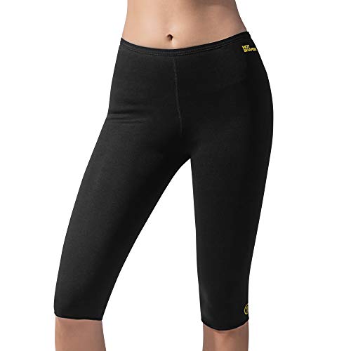 Product Cover HOT SHAPERS Capri Pants - Yoga and Exercise Compression Leggings - Suit for Women's Workouts - Thermo Tights That Enhance Sweat, Weight Loss and Body Slimming (2XL, Black)