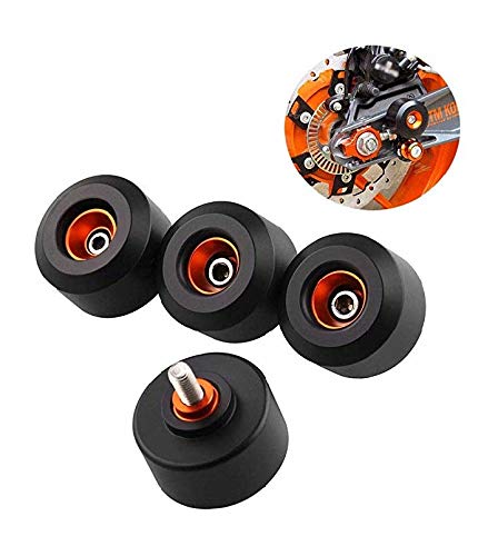 Product Cover Favourite bikerz 4 Pieces Front and Rear Fork Wheels Frame Slider Ball Crash Protectors for KTM Duke 200/390