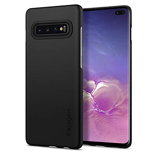 Product Cover Spigen Thin Fit (Air - Extra Thin) Designed for Samsung Galaxy S10 Plus Case (2019) - Black
