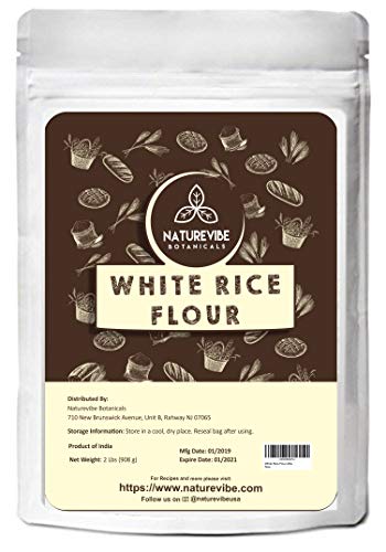 Product Cover Naturevibe Botanicals White Rice Flour 2lbs | Non GMO and Gluten Free