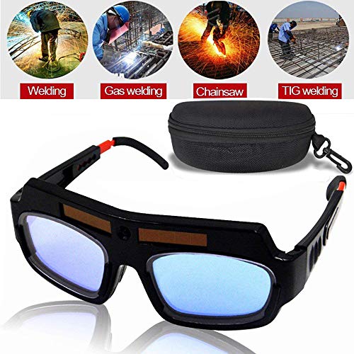 Product Cover LEATBUY Welding Glasses Mask Helmet Eyes Goggles, Solar Auto Darkening Welding Goggle Safety Protective Eyes Goggle, Professional PC Lens Welder Soldering Mask Anti-Flog Anti-Glare Goggles