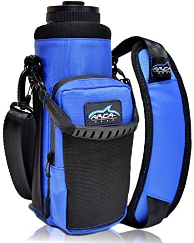 Product Cover Arca Gear 40 oz Hydro Carrier - Insulated Water Bottle Sling w/Carry Handle, Shoulder Strap, Wallet and Two Pouches - The Perfect Flask Accessory - Deep Blue