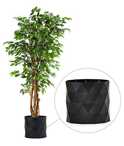 Product Cover DELUXE 6 Feet Tall FICUS Silk Leaf Artificial Tree + 8