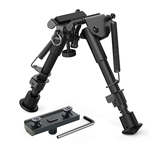 Product Cover XAegis 2 in 1 Bipod 6 Inch to 9 Inch Adjustable Rifle Bipod with MLOK Rail Mount Adapter Included (Black Bipod with Mlok Adapter)