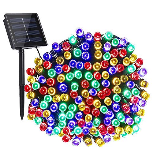 Product Cover Toodour Solar Christmas Lights, 72ft 200 LED 8 Modes Solar String Lights, Waterproof Solar Fairy Lights for Xmas Tree, Garden, Patio, Home, Holiday, Party, Outdoor Christmas Decorations (Multicolor)