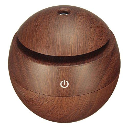 Product Cover HappenWell Mini Aroma Essential Oil Diffuser, Wood Grain Cool Mist Humidifier Portable Ultrasonic Humidifier With 6 Color Changing Lights Multi-color (Color - As per Availability)