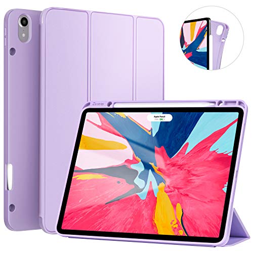 Product Cover ZtotopCase for iPad Pro 12.9 Inch 2018, Full Body Protective Rugged Shockproof Case with iPad Pencil Holder, Auto Sleep/Wake, Support iPad Pencil Charging for iPad Pro 12.9 Inch 3rd Gen - Purple