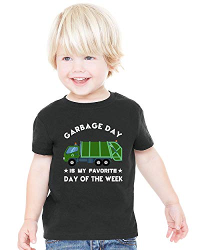 Product Cover Waldeal Boys Cute Garbage Day Truck T Shirt Kids Funny Fan of Trash Man Tee 5 6 Year Old