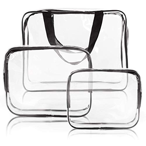 Product Cover Everyday Desire 3 Pack Clear PVC Cosmetic Bags Travel Toiletry Bag Set Waterproof Zipper Packing Cubes Organizer