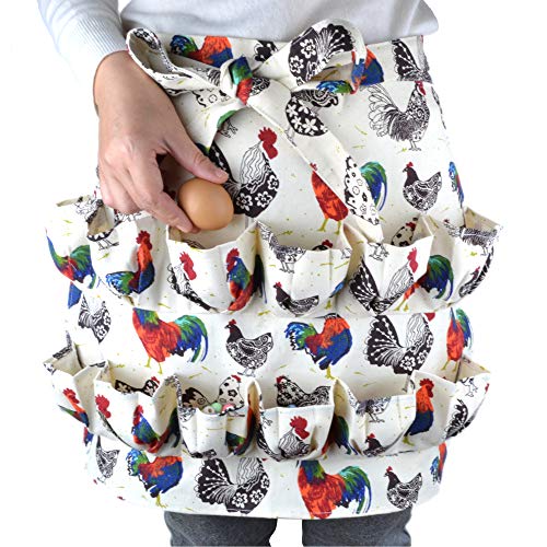 Product Cover Eggs Collecting Gathering Holding Apron for Chicken Hense Duck Goose Eggs Housewife Farmhouse Kitchen Home Workwear (Adult)
