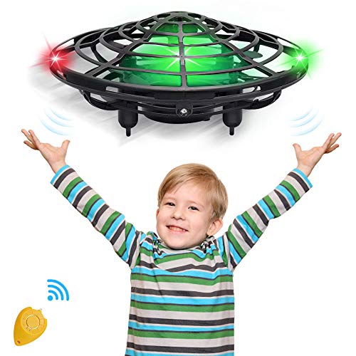 Product Cover CPSYUB Hand Operated Mini Drone, Toys for Boys Age 6, Hands Free Kids Drone Toys for Age 4, 5, 6, 7, 8, 9, 10, 11, 12 Boys / Girls, Easy Flying Ball Drone for Kids Toys Gifts (Black)