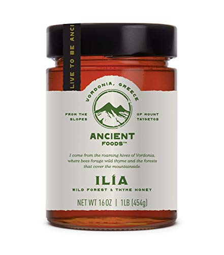 Product Cover Ancient Foods - Ilia | Greek Honest Raw Honey | Organic Honey | Unfiltered - 16 Ounce