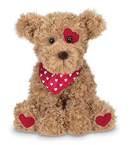 Product Cover Bearington Harry Hugglesmore Valentines Stuffed Animal Puppy Dog with Hearts, 11 inches