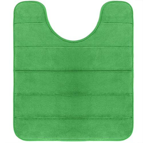 Product Cover Yimobra Memory Foam Toilet Bath Mat U-Shaped, Soft and Comfortable, Super Water Absorption, Non-Slip, Thick, Machine Wash and Easier to Dry for Bathroom Commode Contour Rug, 24 X 20 Inches, Moss