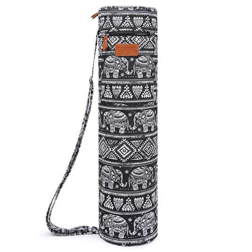 Product Cover ELENTURE Full-Zip Exercise Yoga Mat Carry Bag with Multi-Functional Storage Pockets (Diamond Elephant)