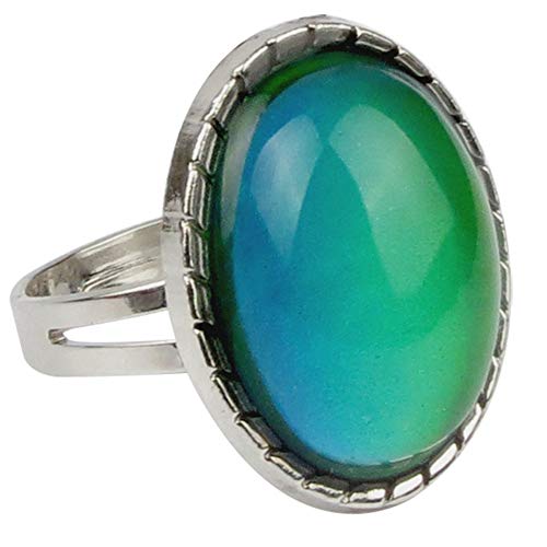 Product Cover Jude Jewelers Adjustable Color Changing Mood Ring Inspirational Mystique Marble (Oval Shape, Adjustable)