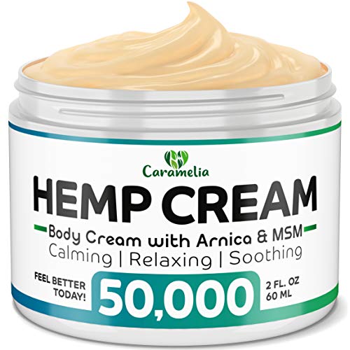 Product Cover Hemp Extract Cream - 50,000Mg - Made in USA - Natural Hemp Pain Relief Cream for Inflammation, Muscle, Joint, Back, Knee & Arthritis Pain - Hemp Salve Contains Arnica, MSM & 10% EMU Oil - Non-GMO