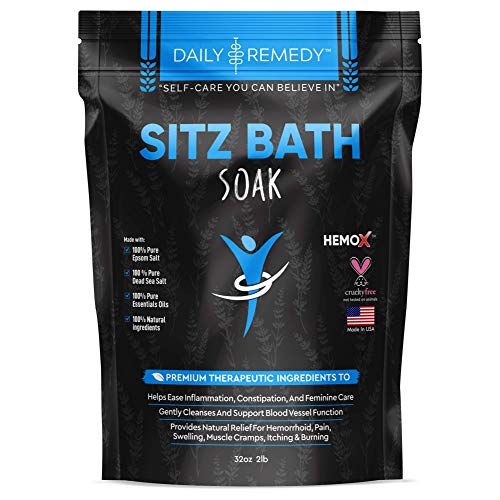 Product Cover All Natural Sitz Bath Soak with Epsom Salt - Made in USA - for Postpartum Care, Hemorrhoid Treatment, Fissure Treatment & Yoni Steam - Perineal Soaking Bath that Soothes and Cleanses Inflammation.