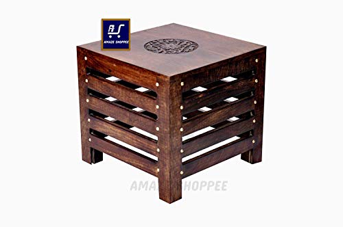 Product Cover Amaze Shoppee Wooden Beautiful Handmade Stool (Brown)