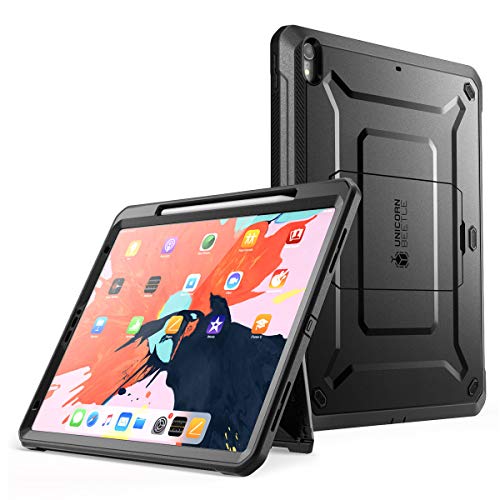 Product Cover SupCase UB Pro Series Case for iPad Pro 11 2018, Support Pencil Charging with Built-in Screen Protector Full-Body Rugged Kickstand Protective Case for iPad Pro 11 inch 2018 Release (Black)