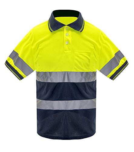 Product Cover Safety Shirts for Men Construction Work Wear With Pockets High Visibility