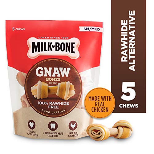 Product Cover Milk-Bone Gnawbones Knotted Bones, Rawhide-Free, Chicken, Small-Medium, 9.6 oz Pouch