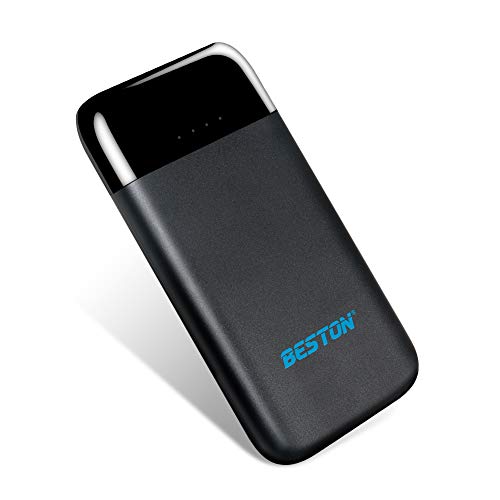 Product Cover BESTON 8000 mAh Cellphone Portable Charger, 8000mAh External Battery Pack, Ultra Compact Portable Power Bank for iPhone, iPad, Galaxy, Android Phones, MP3 MP4 Player (Black)