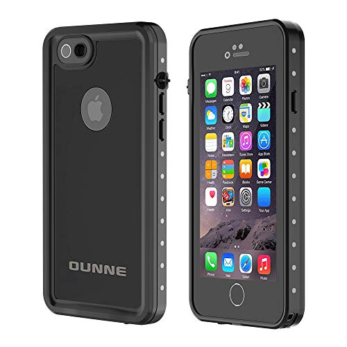 Product Cover OUNNE iPhone 6/6s Waterproof Case, IP68 Certified with Touch ID Underwater Full Body Cover SandProof Shockproof Snowproof for iPhone 6/6s (Black)