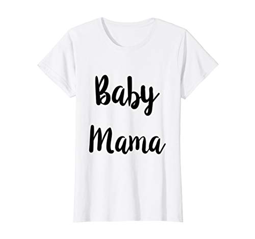 Product Cover Womens Baby Mama Shirt & Baby Daddy Matching Tees For Parents To Be T-Shirt