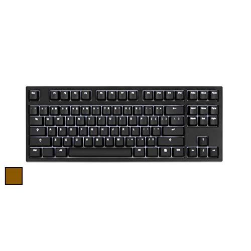 Product Cover Code V3 87-Key Illuminated Mechanical Keyboard - White LED Backlighting, Black Case (Cherry MX Brown)