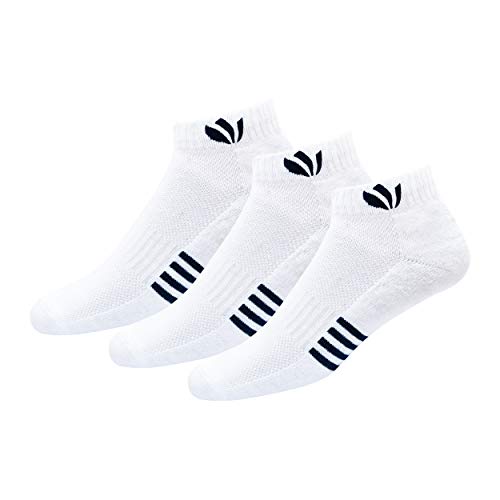 Product Cover Fresh Feet Men's Organic Combed Cotton Ankle Socks (White, Free Size) - Pack of 3