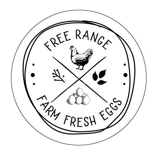 Product Cover Cute Free Range Farm Fresh Eggs Stickers, Egg Carton Stickers, Egg Packaging, Fresh Eggs, Set of 24