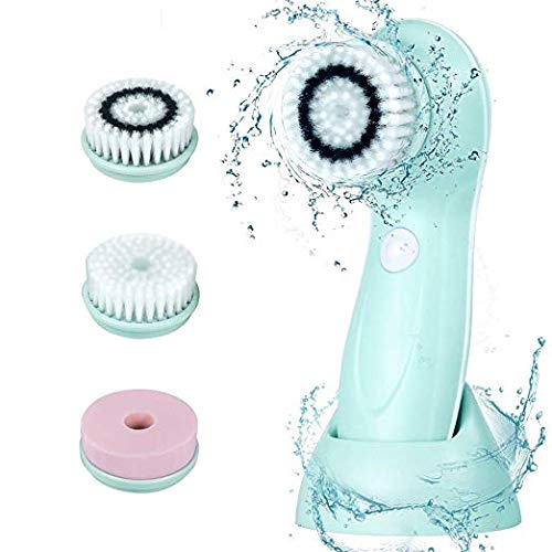 Product Cover AKOOTE Facial Brush Rechargeable Rotating Waterproof Cleansing Brush Set 2019 NEW style 2 Speeds With 3 Brush Heads Blackhead Remover Exfoliating Massage
