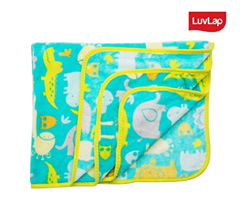 Product Cover Luvlap Newborn Baby Soft Swaddling Blanket, Turquoise Jungle (80cm x 100cm)