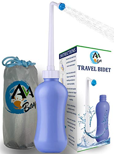Product Cover AVAbay Peri Bottle Hygienic Sprayer - 15.2oz Travel Bottle - Including Extended Nozzle with Discreet Storage Bag - Personal Hygiene Care for Perineal Recovery/PostPartum Care