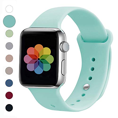 Product Cover UPOLS Compatible with Apple Watch Band 38mm 42mm 40mm 44mm Sport Band, Silicone Sport