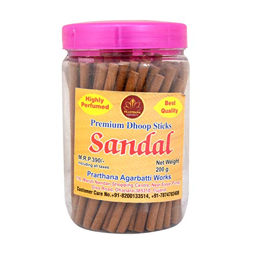 Product Cover PRARTHANA Sandal | Chandan Dhoop Sticks Charcoal Free/Pollution Free, Box Pack (200 GM)