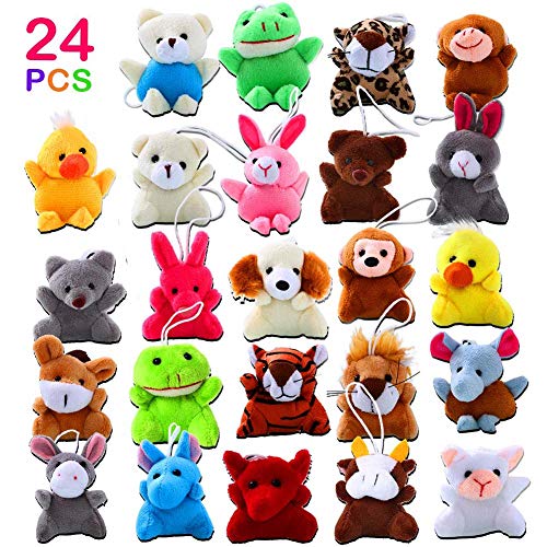 Product Cover ThinkMax 24 Pack Mini Animal Plush Toy Assortment for Kids Party Favors