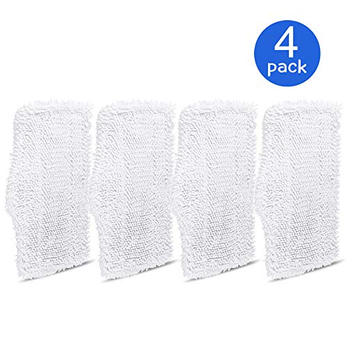 Product Cover 4 Pack Replacement Washable Cleaning Pads Fits Shark Steam & Spray Mop SK410, SK435CO, SK460, SK140, SK141, S3101, S3250, S3251