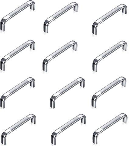 Product Cover Menage Stainless Steel Drawer/Cabinet Handles (4-inch, Chrome Finish) (12)