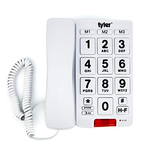 Product Cover Tyler TBBP-3-WH Big Button Corded Phone with Speakerphone for Seniors and Ease of Use