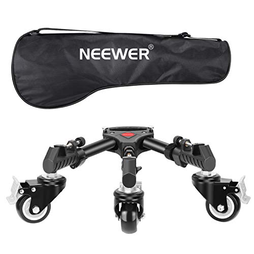 Product Cover Neewer Photography Tripod Dolly, Heavy Duty with Larger 3-inch Rubber Wheels, Adjustable Leg Mounts and Carry Bag for Tripods, Light Stands for Photo Video Lighting, Load up to 50 pounds