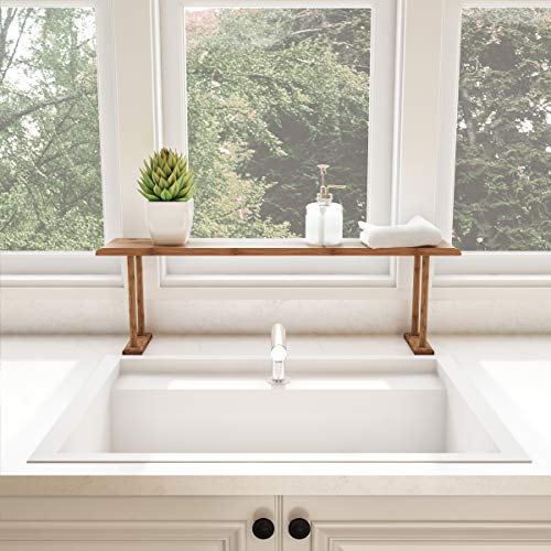 Product Cover Lavish Home Bamboo Sink Shelf-Countertop Organizer for Kitchen, Bathroom Bedroom, Office-Space Saving Storage for Soap, Sponges, Cleaners and More