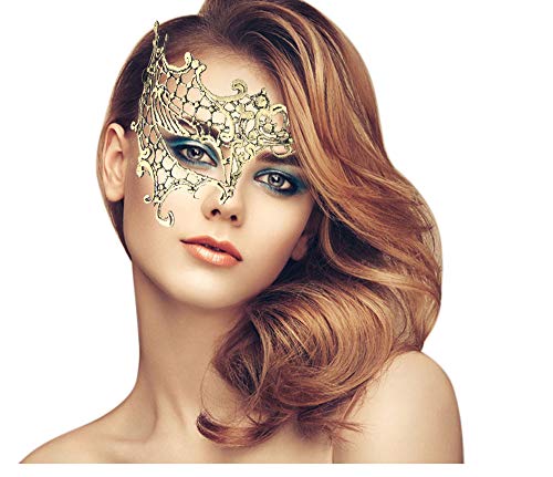 Product Cover duoduodesign Exquisite Lace Masquerade Mask (Gold/Half/Soft Version)
