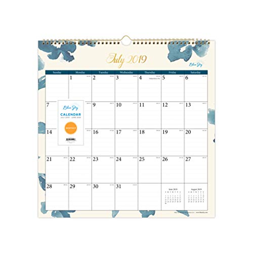 Product Cover Blue Sky 2019-2020 Academic Year Monthly Wall Calendar, Twin Wire Binding, 12