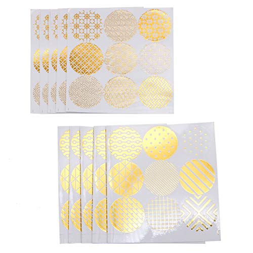 Product Cover JETEHO 10 Sheets Decorative Envelope Seals Stickers Gold Envelope Seal Stickers Label Stickers